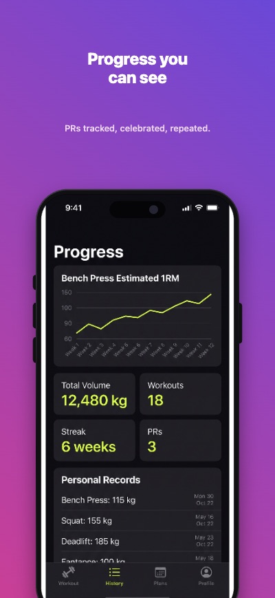 Bold Gradient template example
